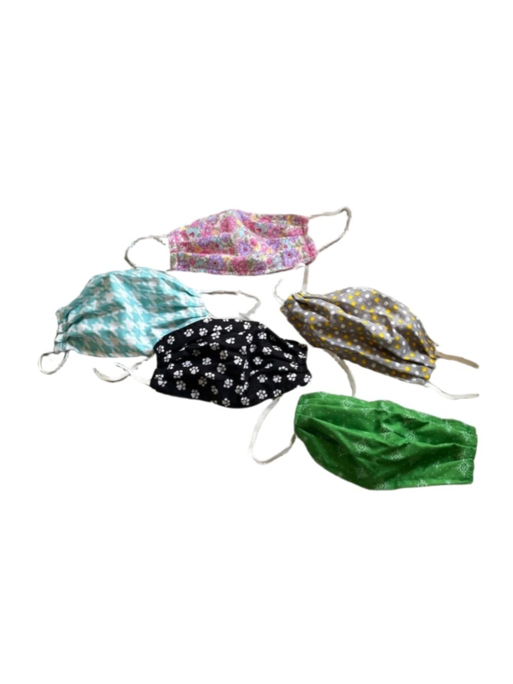 Cloth Masks Seasonal Green Winter Snowflake